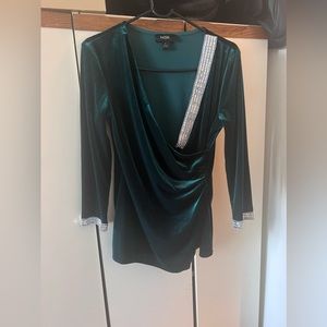 Beautiful green top with sparkle detailing